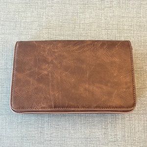 Brown Faux Leather Handbag